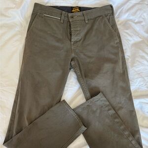 Men's Brave Star olive Chino Pants Selvedge Twill pants